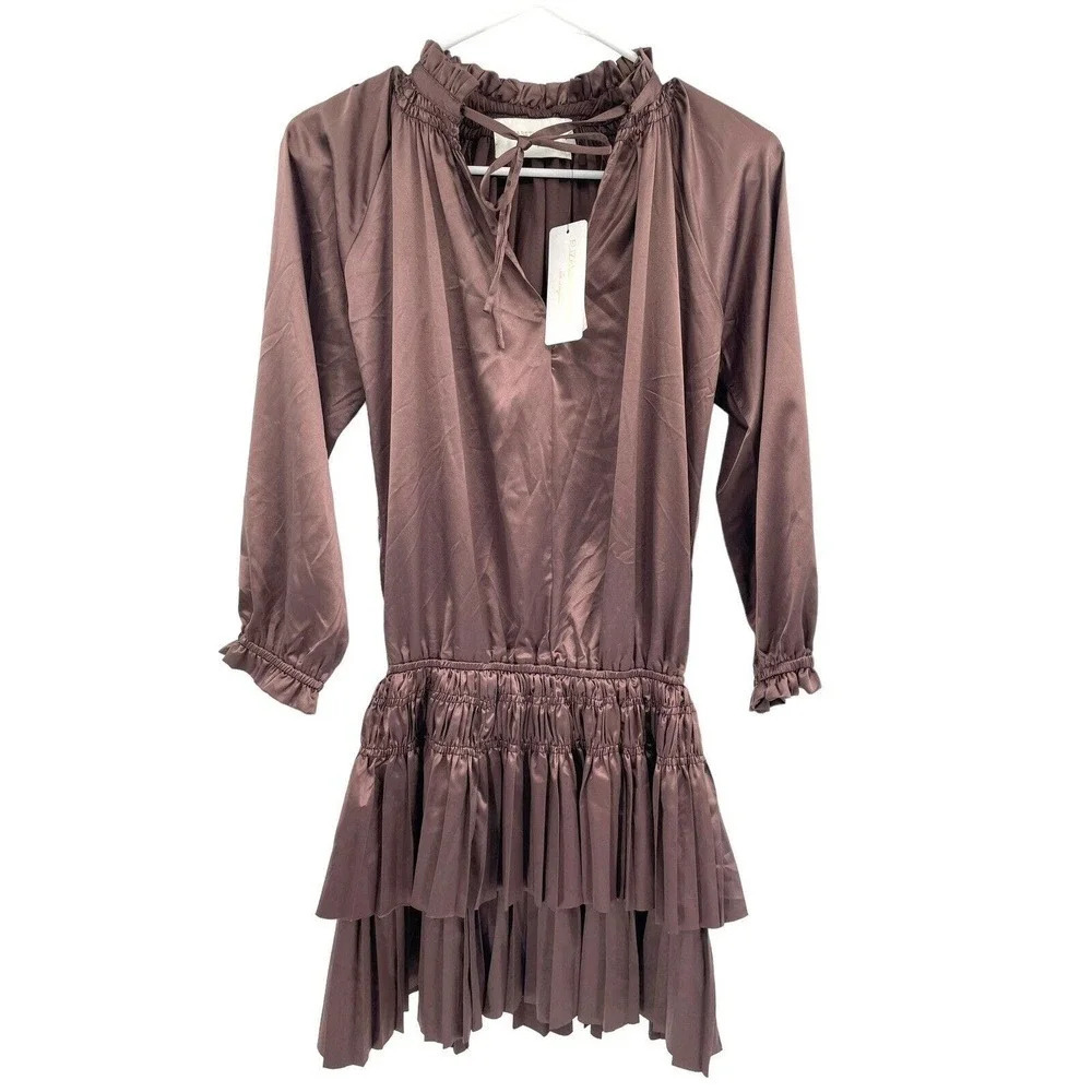 NWT Elizabeth Crosby Bronze Mini Dress Size Small Andi